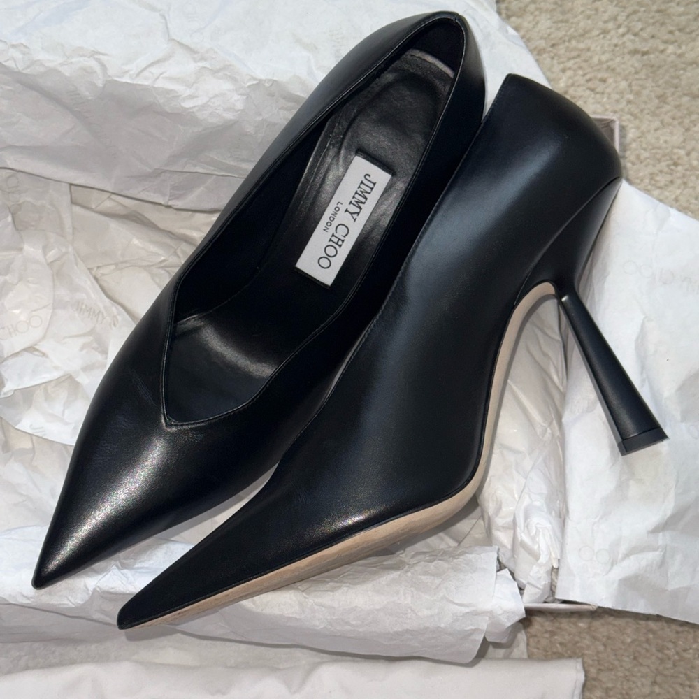 Jimmy Choo Sleek Black Pointed Heels